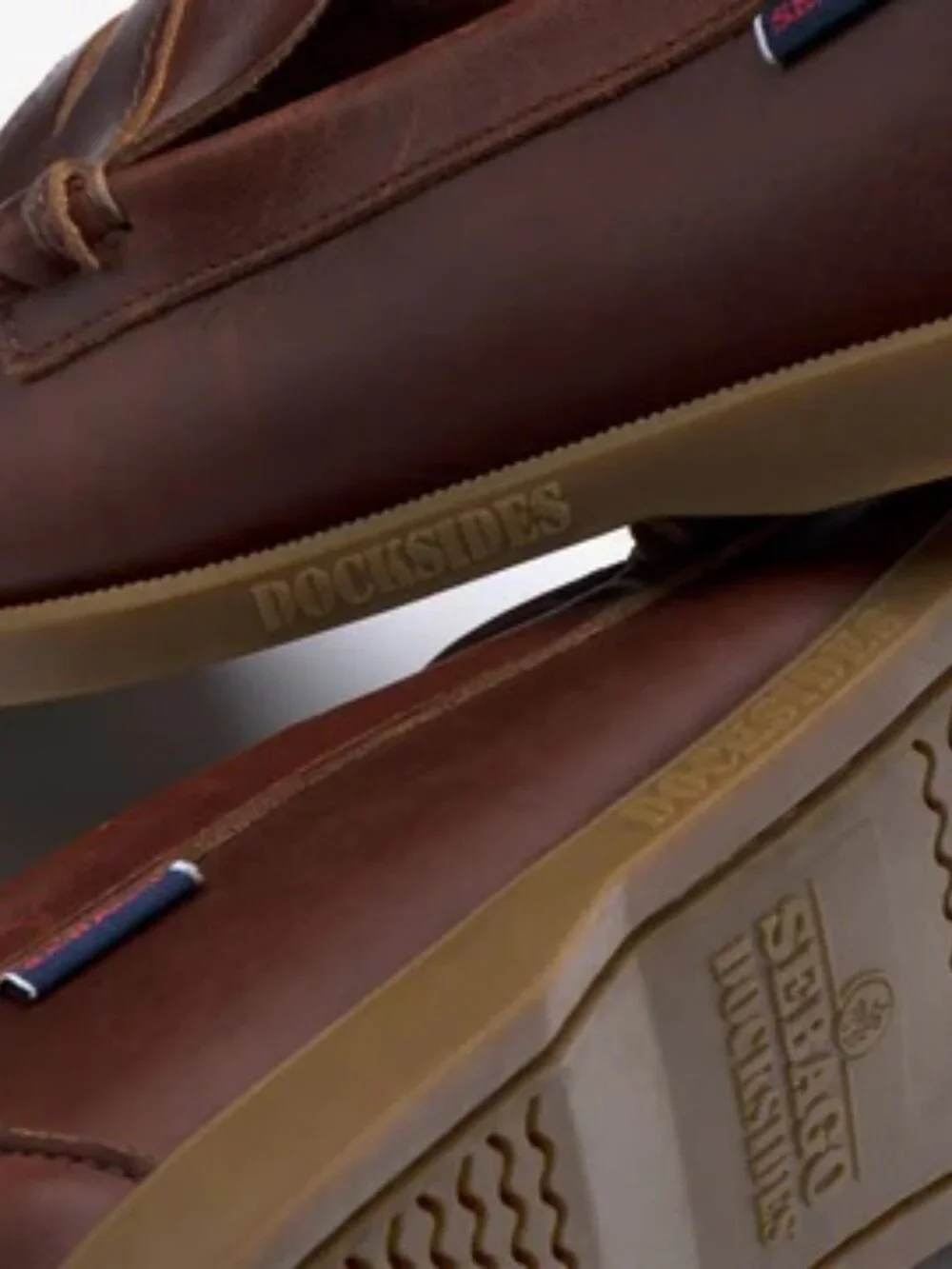 Sebago Dolphin penny mocassins in Waxed Brown Gum leather